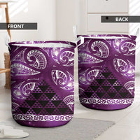 Matariki New Zealand Laundry Basket NZ Niho Taniwha Maori New Year Purple Galaxy LT14 - Polynesian Pride