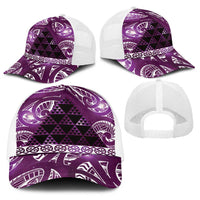 Matariki New Zealand Baseball Net Cap NZ Niho Taniwha Maori New Year Purple Galaxy