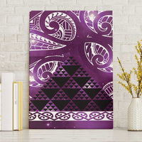 Matariki New Zealand Canvas Wall Art NZ Niho Taniwha Maori New Year Purple Galaxy LT14 Without Frame Purple - Polynesian Pride