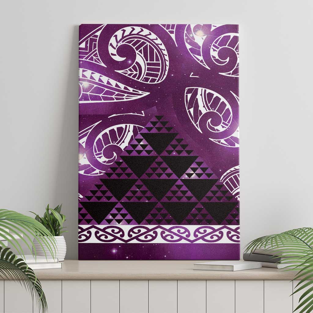 Matariki New Zealand Canvas Wall Art NZ Niho Taniwha Maori New Year Purple Galaxy LT14 - Polynesian Pride