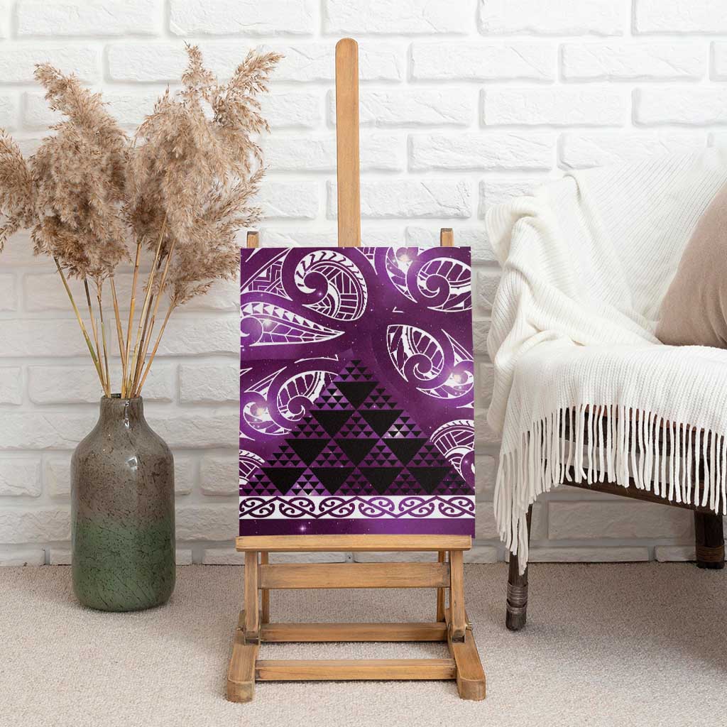 Matariki New Zealand Canvas Wall Art NZ Niho Taniwha Maori New Year Purple Galaxy LT14 - Polynesian Pride