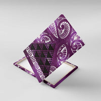 Matariki New Zealand Canvas Wall Art NZ Niho Taniwha Maori New Year Purple Galaxy LT14 With Frame Purple - Polynesian Pride