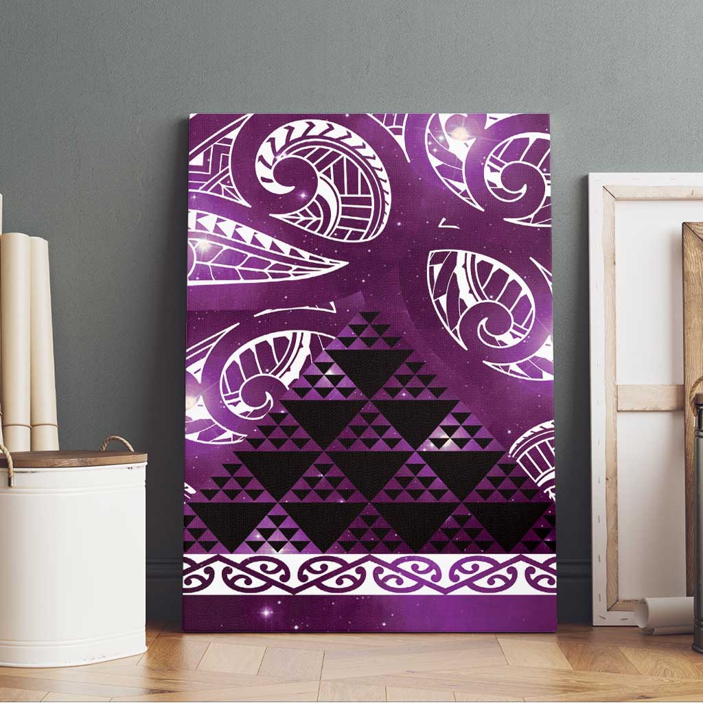 Matariki New Zealand Canvas Wall Art NZ Niho Taniwha Maori New Year Purple Galaxy LT14 - Polynesian Pride