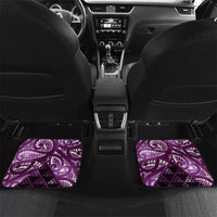 Matariki New Zealand Car Mats NZ Niho Taniwha Maori New Year Purple Galaxy LT14 Set 2pcs - Back Purple - Polynesian Pride