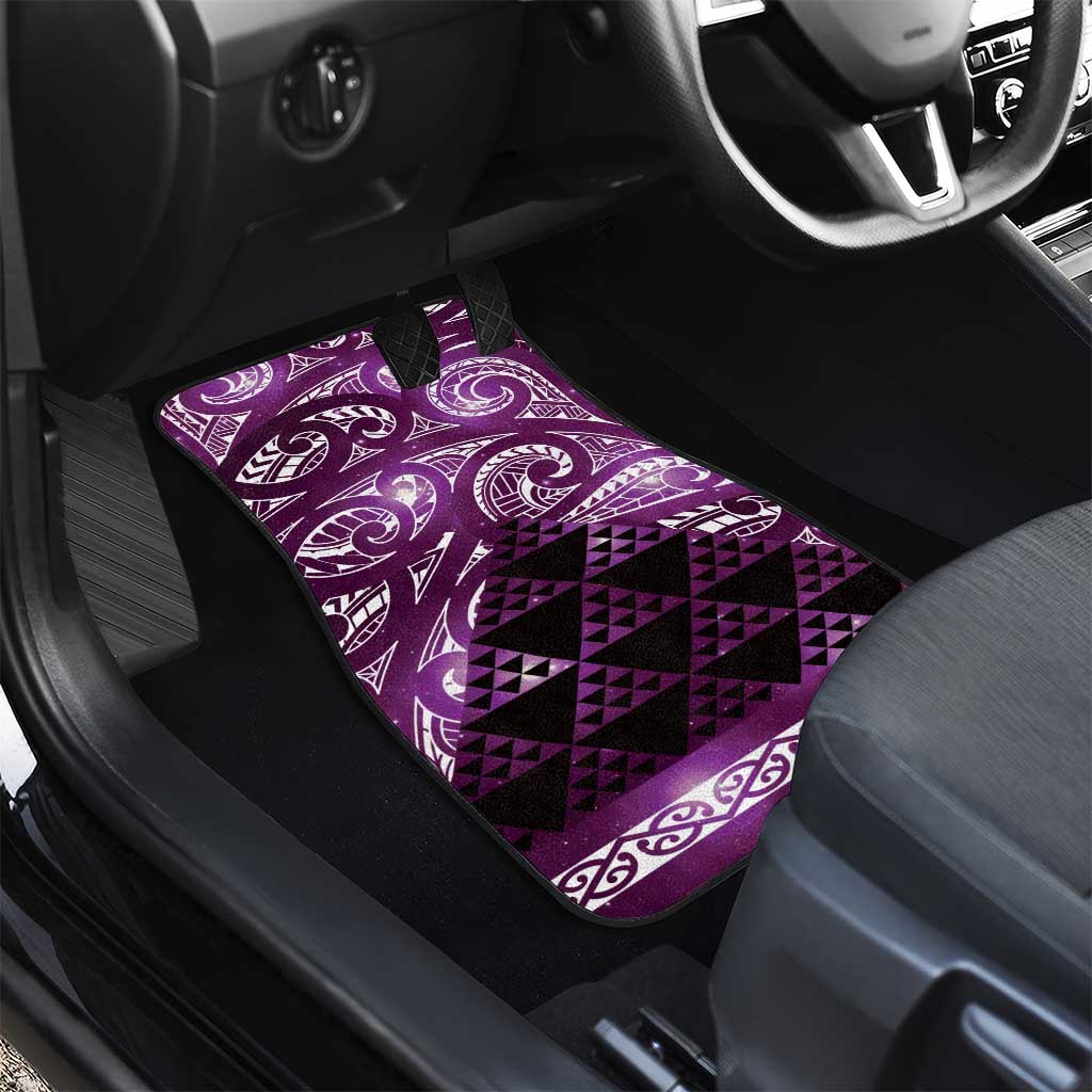 Matariki New Zealand Car Mats NZ Niho Taniwha Maori New Year Purple Galaxy LT14 - Polynesian Pride