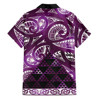 Matariki New Zealand Family Matching Puletasi and Hawaiian Shirt NZ Niho Taniwha Maori New Year Purple Galaxy LT14 - Polynesian Pride