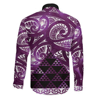 Matariki New Zealand Family Matching Puletasi and Hawaiian Shirt NZ Niho Taniwha Maori New Year Purple Galaxy LT14 - Polynesian Pride