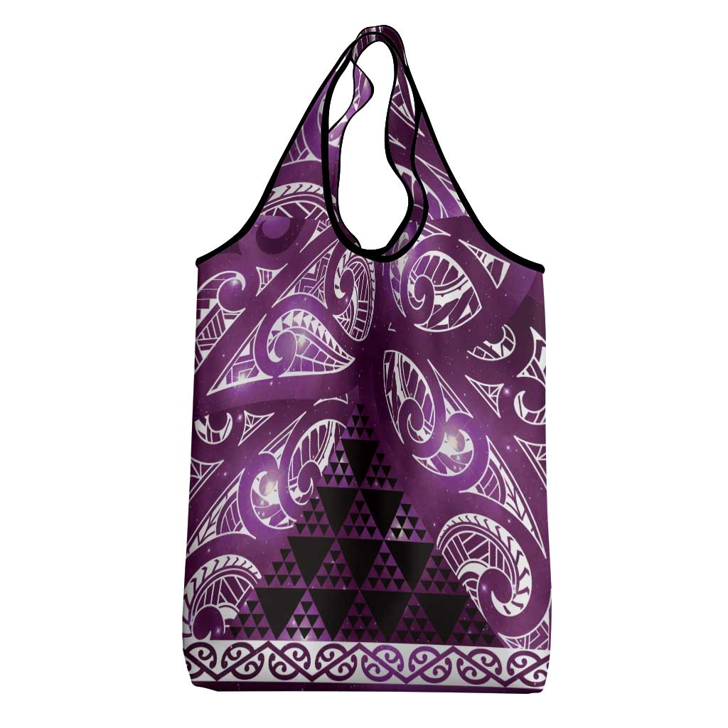 Matariki New Zealand Grocery Bag NZ Niho Taniwha Maori New Year Purple Galaxy
