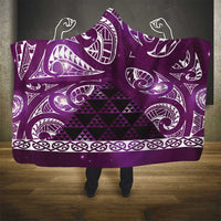 Matariki New Zealand Hooded Blanket NZ Niho Taniwha Maori New Year Purple Galaxy