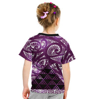 Matariki New Zealand Kid T Shirt NZ Niho Taniwha Maori New Year Purple Galaxy