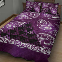 Matariki New Zealand Quilt Bed Set NZ Niho Taniwha Maori New Year Purple Galaxy LT14 - Polynesian Pride