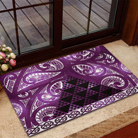 Matariki New Zealand Rubber Doormat NZ Niho Taniwha Maori New Year Purple Galaxy LT14 - Polynesian Pride