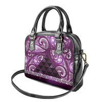Matariki New Zealand Shoulder Handbag NZ Niho Taniwha Maori New Year Purple Galaxy LT14 - Polynesian Pride