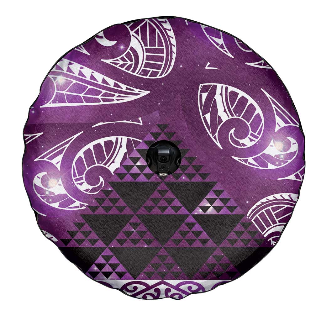 Matariki New Zealand Spare Tire Cover NZ Niho Taniwha Maori New Year Purple Galaxy
