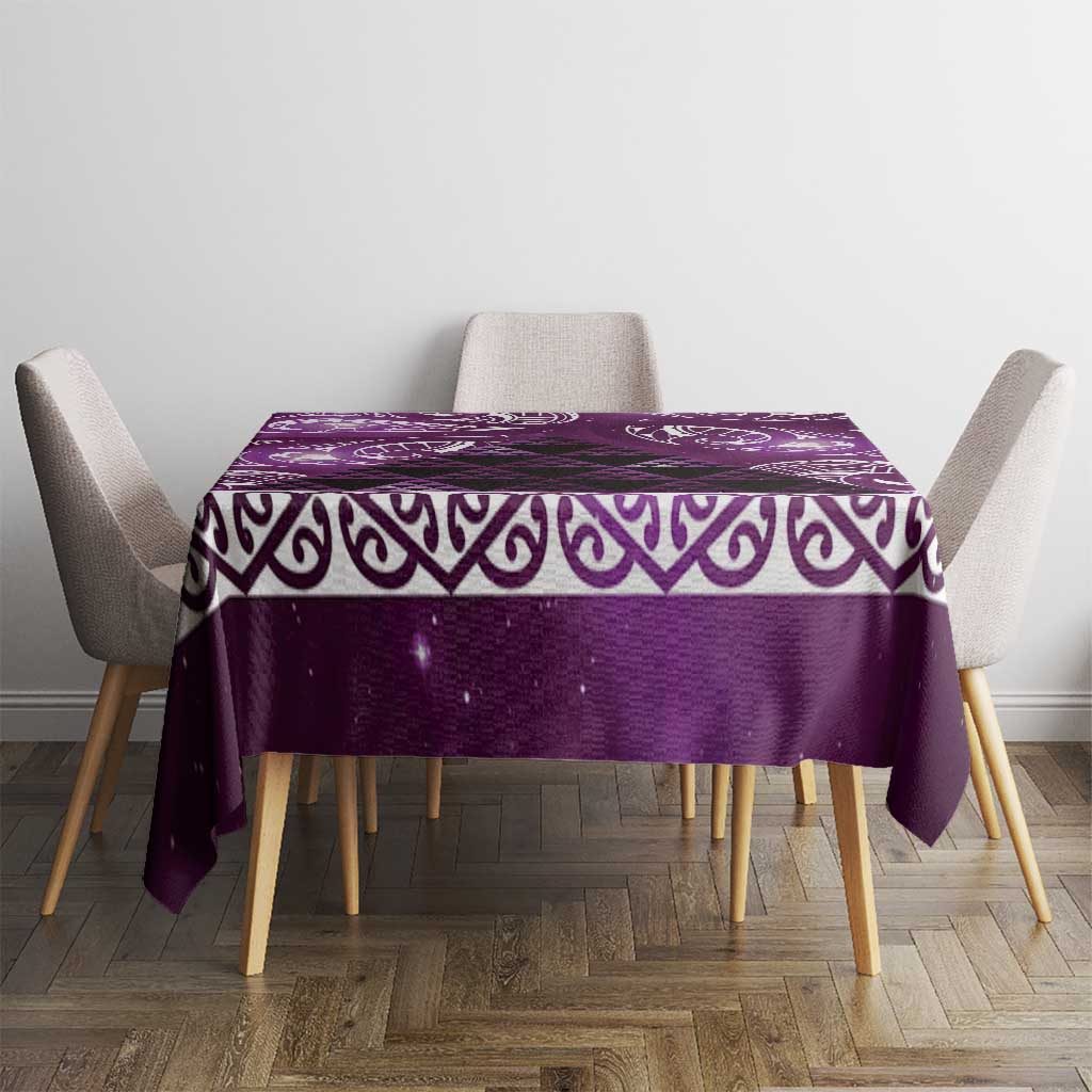 Matariki New Zealand Tablecloth NZ Niho Taniwha Maori New Year Purple Galaxy