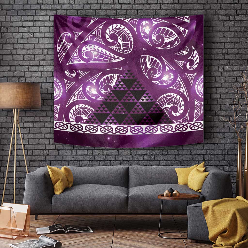Matariki New Zealand Tapestry NZ Niho Taniwha Maori New Year Purple Galaxy