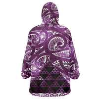 Matariki New Zealand Wearable Blanket Hoodie NZ Niho Taniwha Maori New Year Purple Galaxy