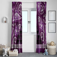 Matariki New Zealand Window Curtain NZ Niho Taniwha Maori New Year Purple Galaxy