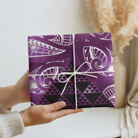 Matariki New Zealand Wrapping Paper NZ Niho Taniwha Maori New Year Purple Galaxy LT14 - Polynesian Pride