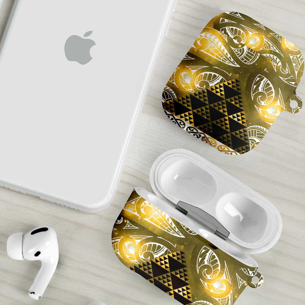 Matariki New Zealand AirPods Case NZ Niho Taniwha Maori New Year Yellow Galaxy LT14 - Polynesian Pride
