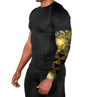 Matariki New Zealand Arm Sleeves NZ Niho Taniwha Maori New Year Yellow Galaxy LT14 - Polynesian Pride
