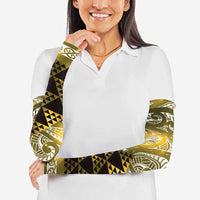 Matariki New Zealand Arm Sleeves NZ Niho Taniwha Maori New Year Yellow Galaxy LT14 - Polynesian Pride
