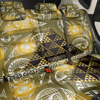 Matariki New Zealand Back Car Seat Cover NZ Niho Taniwha Maori New Year Yellow Galaxy LT14 - Polynesian Pride