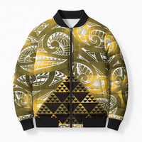 Matariki New Zealand Bomber Puffer Jacket NZ Niho Taniwha Maori New Year Yellow Galaxy