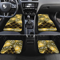 Matariki New Zealand Car Mats NZ Niho Taniwha Maori New Year Yellow Galaxy LT14 Set 4pcs Yellow - Polynesian Pride