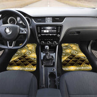 Matariki New Zealand Car Mats NZ Niho Taniwha Maori New Year Yellow Galaxy LT14 Set 2pcs - Front Yellow - Polynesian Pride