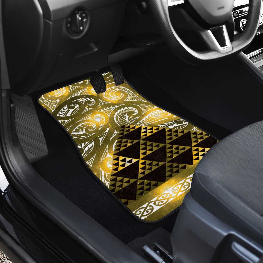 Matariki New Zealand Car Mats NZ Niho Taniwha Maori New Year Yellow Galaxy LT14 - Polynesian Pride