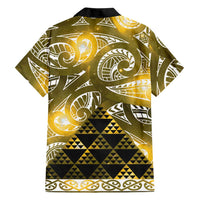 Matariki New Zealand Family Matching Tank Maxi Dress and Hawaiian Shirt NZ Niho Taniwha Maori New Year Yellow Galaxy