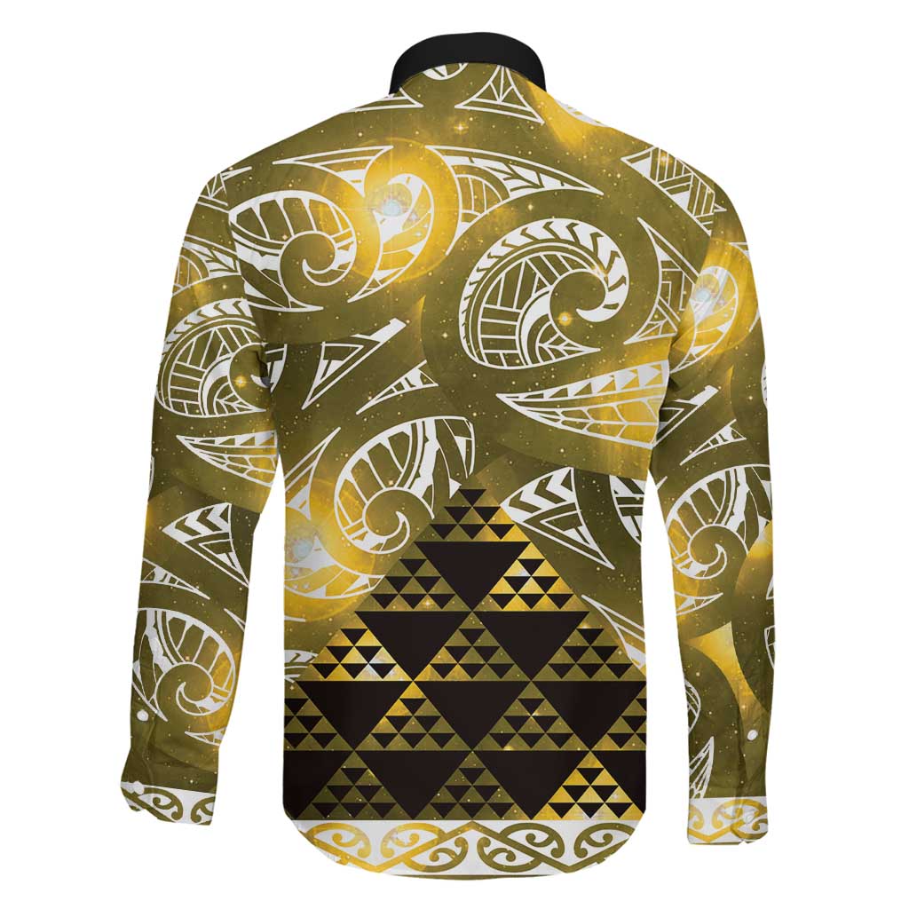 Matariki New Zealand Family Matching Tank Maxi Dress and Hawaiian Shirt NZ Niho Taniwha Maori New Year Yellow Galaxy