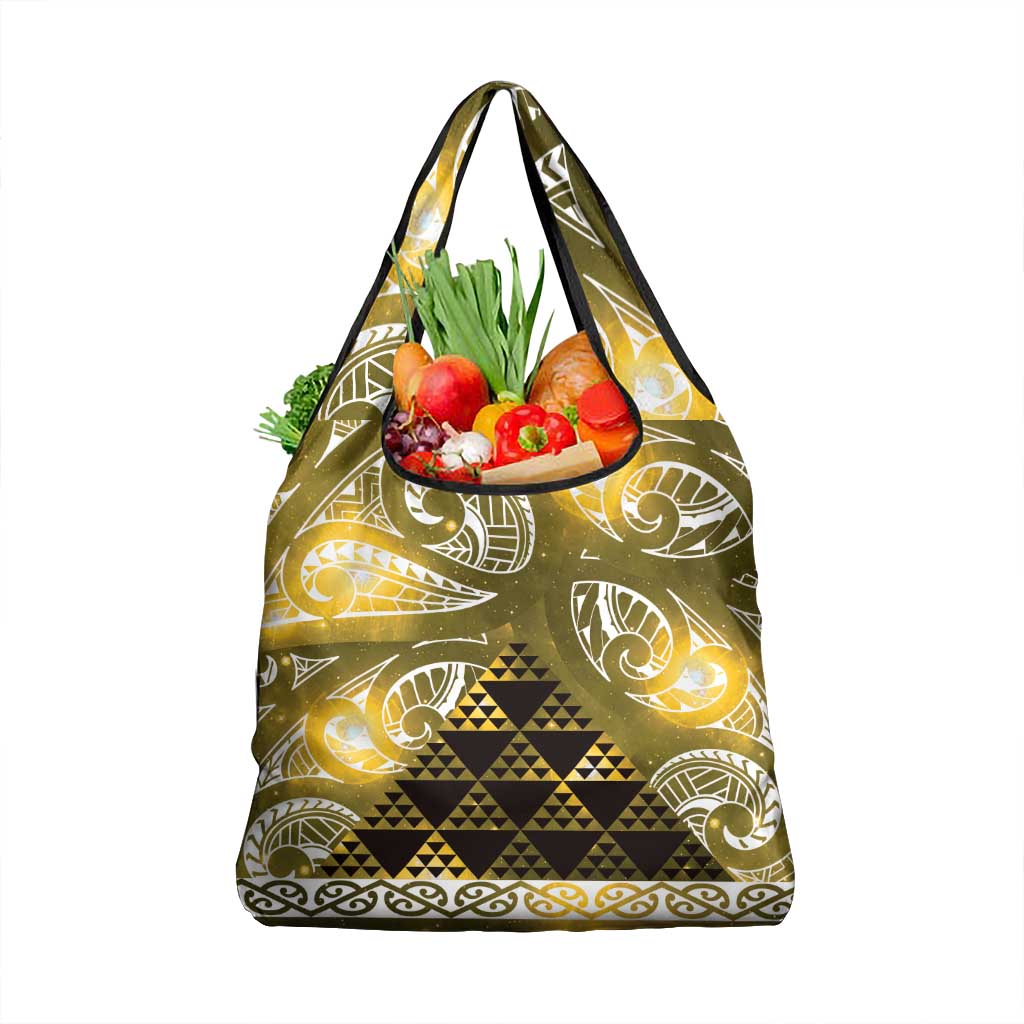 Matariki New Zealand Grocery Bag NZ Niho Taniwha Maori New Year Yellow Galaxy
