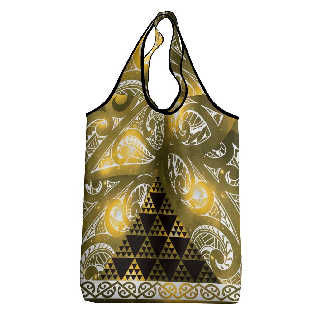 Matariki New Zealand Grocery Bag NZ Niho Taniwha Maori New Year Yellow Galaxy