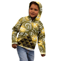 Matariki New Zealand Kid Hoodie NZ Niho Taniwha Maori New Year Yellow Galaxy