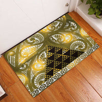 Matariki New Zealand Rubber Doormat NZ Niho Taniwha Maori New Year Yellow Galaxy LT14 - Polynesian Pride