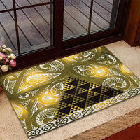 Matariki New Zealand Rubber Doormat NZ Niho Taniwha Maori New Year Yellow Galaxy LT14 - Polynesian Pride
