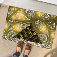 Matariki New Zealand Rubber Doormat NZ Niho Taniwha Maori New Year Yellow Galaxy LT14 - Polynesian Pride