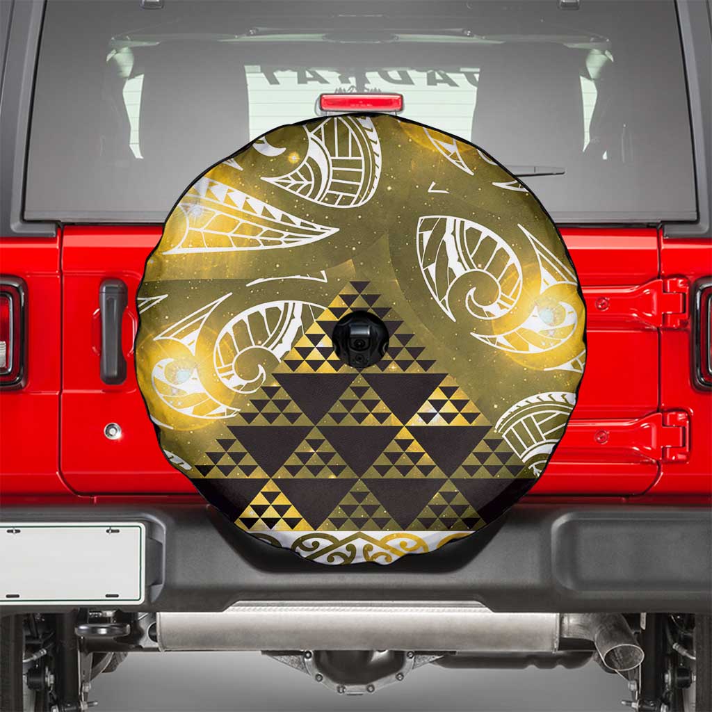 Matariki New Zealand Spare Tire Cover NZ Niho Taniwha Maori New Year Yellow Galaxy