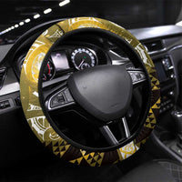 Matariki New Zealand Steering Wheel Cover NZ Niho Taniwha Maori New Year Yellow Galaxy