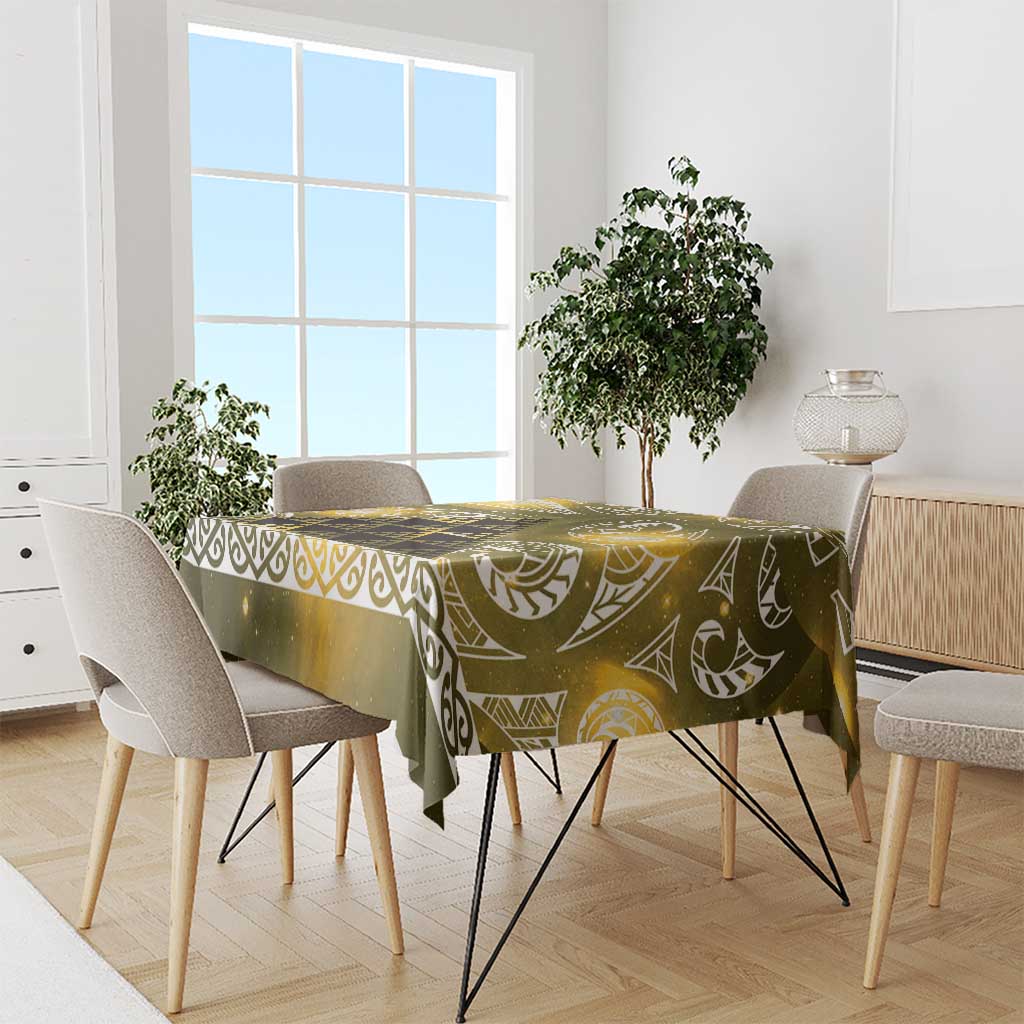 Matariki New Zealand Tablecloth NZ Niho Taniwha Maori New Year Yellow Galaxy