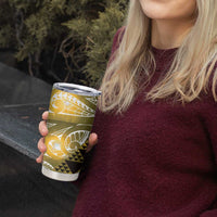 Matariki New Zealand Tumbler Cup NZ Niho Taniwha Maori New Year Yellow Galaxy LT14 - Polynesian Pride