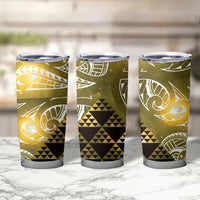 Matariki New Zealand Tumbler Cup NZ Niho Taniwha Maori New Year Yellow Galaxy LT14 - Polynesian Pride