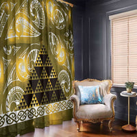 Matariki New Zealand Window Curtain NZ Niho Taniwha Maori New Year Yellow Galaxy
