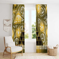 Matariki New Zealand Window Curtain NZ Niho Taniwha Maori New Year Yellow Galaxy
