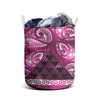 Matariki New Zealand Laundry Basket NZ Niho Taniwha Maori New Year Pink Galaxy