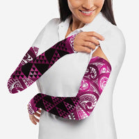 Matariki New Zealand Arm Sleeves NZ Niho Taniwha Maori New Year Pink Galaxy LT14 - Polynesian Pride