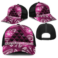 Matariki New Zealand Baseball Net Cap NZ Niho Taniwha Maori New Year Pink Galaxy