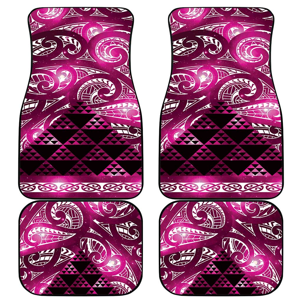 Matariki New Zealand Car Mats NZ Niho Taniwha Maori New Year Pink Galaxy LT14 - Polynesian Pride